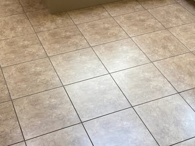 Polished marble floor