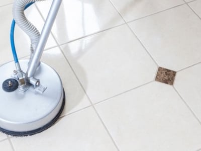 Polished marble floor